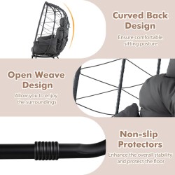 Harmaa sisä- ja ulkokäyttöön sopiva mukava munatuoli