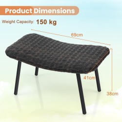 Kaksi mustaa ulko-ottomaania, quick dry -vaahto, metallirunko