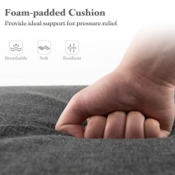 Pehmustettu aurinkotuolin alusta, tummanharmaa, ulkokäyttöön sopiva