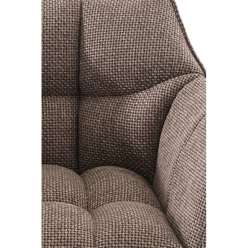 Tyylikäs säädettävä baarijakkara pehmustetulla kankaalla ja käsinojilla