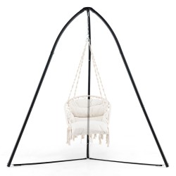 Vahva musta kolmijalkainen riippukeinuteline 200 kg kantavuus