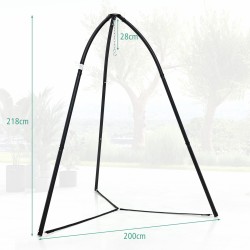 Vahva musta kolmijalkainen riippukeinuteline 200 kg kantavuus