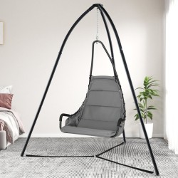 Vahva musta kolmijalkainen riippukeinuteline 200 kg kantavuus