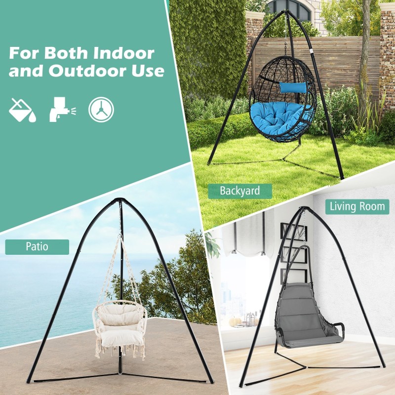 Vahva musta kolmijalkainen riippukeinuteline 200 kg kantavuus