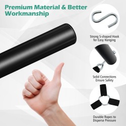 Vahva musta kolmijalkainen riippukeinuteline 200 kg kantavuus