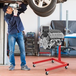 Moottoriteline 680 kg punainen 360° kääntyvä säädettävillä käsivarsilla