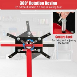 Moottoriteline 680 kg punainen 360° kääntyvä säädettävillä käsivarsilla