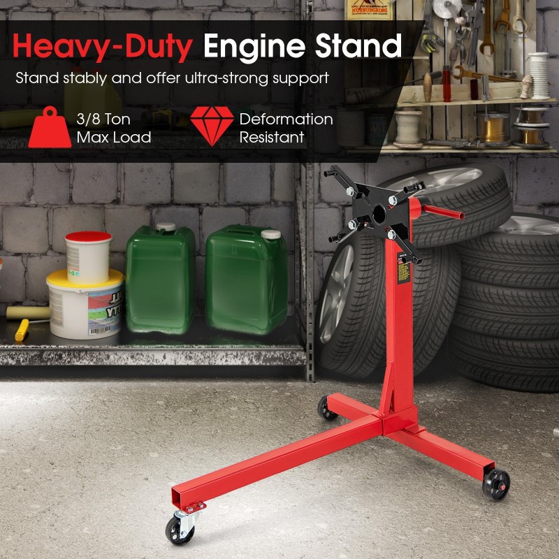 Moottoriteline 340 kg, 360° kääntyvä, säädettävät käsivarret, punainen