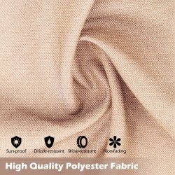 Beige pergola kahdella katoksella ja metallirungolla