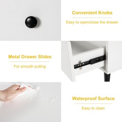 Valkoinen moderni neljän laatikon lipasto säilytyskaluste