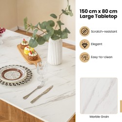 Moderni valkoinen ruokailuryhmä penkillä ja jakkaroilla