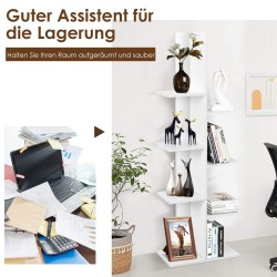 Valkoinen puinen kirjahylly 8 tasoa moderni design Valkoinen puinen kirjahylly 8 tasoa moderni design