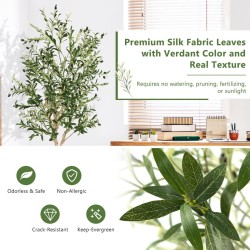 Keinotekoinen oliivipuu 182cm, 72 hedelmää, 2 kpl, vihreä