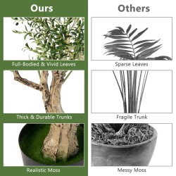 Keinotekoinen oliivipuu 182cm, 72 hedelmää, 2 kpl, vihreä