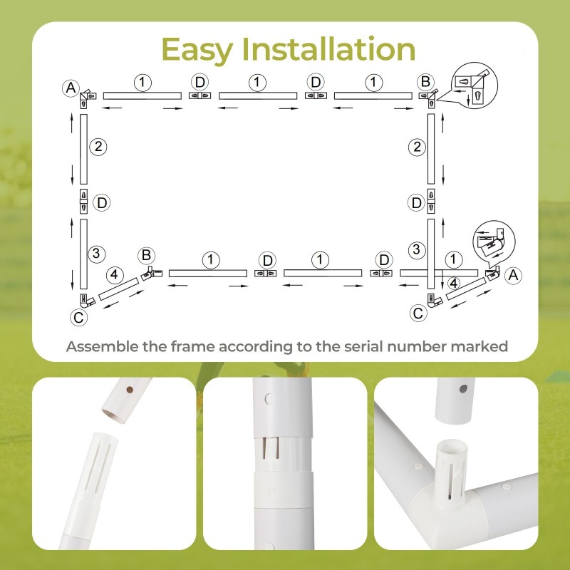 Säädettävä jalkapallomaali harjoituskartioilla, säänkestävä ja kestävä