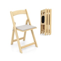 Kaksi taitettavaa keittiötuolia kumipuujaloilla