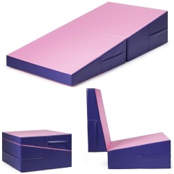 Ergonominen taitettava voimistelumatto kahvoilla