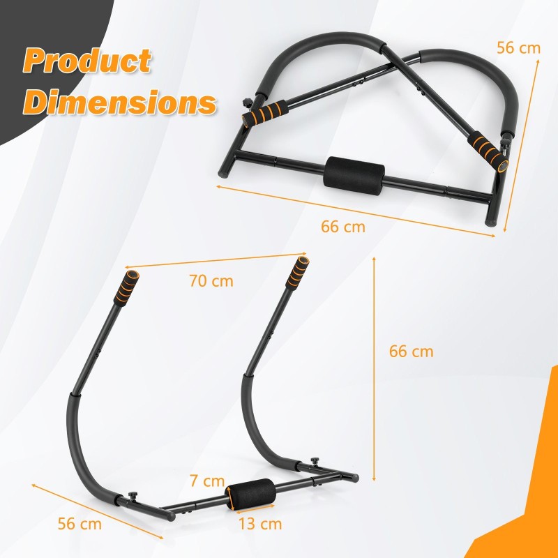 Taitettava musta ab trainer koko kehon treeniin kotikäyttöön