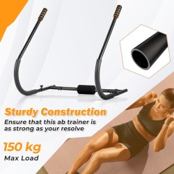 Taitettava musta ab trainer koko kehon treeniin kotikäyttöön