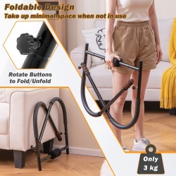 Taitettava musta ab trainer koko kehon treeniin kotikäyttöön