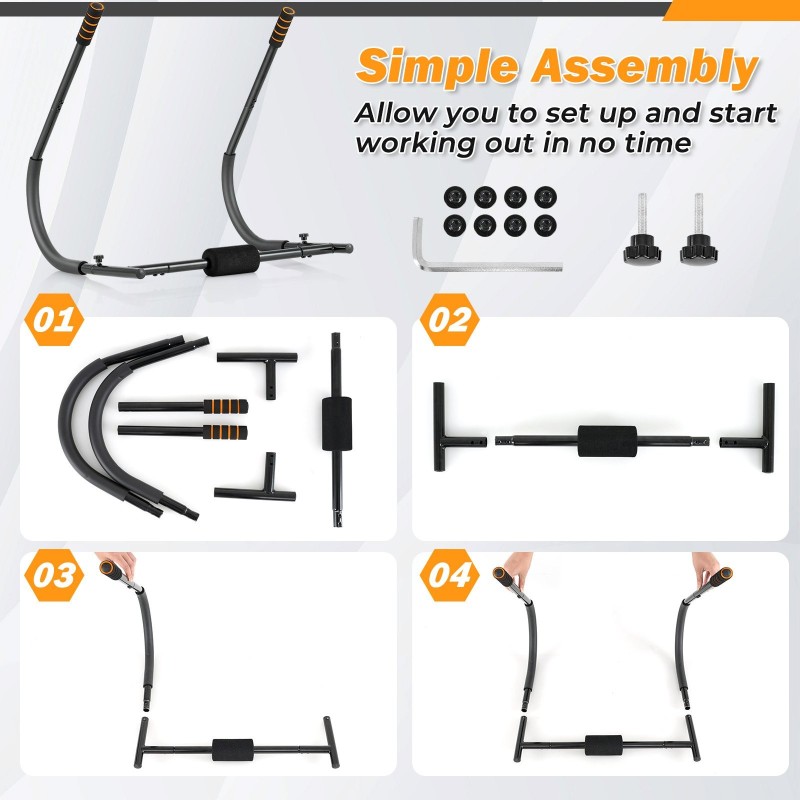 Taitettava musta ab trainer koko kehon treeniin kotikäyttöön