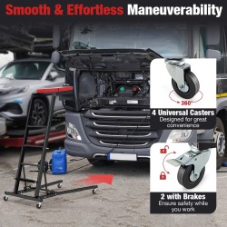 Taitettava korkean moottoritilan korjaukseen tarkoitettu tikapuu säädettävällä korkeudella