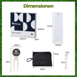 Täydellinen naisten golf-lahjasetti sininen lahjapakkaus