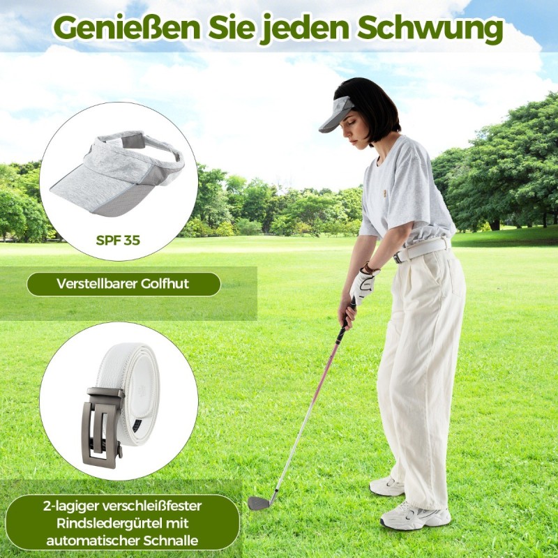 Täydellinen naisten golf-lahjasetti sininen lahjapakkaus