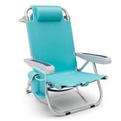 Taitettava sininen rantatuoli