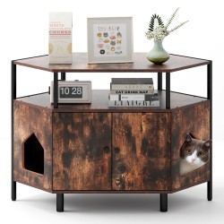 Nurkkakissakaappi avohyllyllä