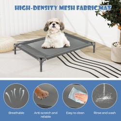 Kohotettu harmaa koiratalo, vedenpitävä ja tukeva suoja