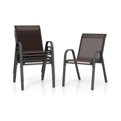 4 kpl pinottavat puutarhatuolit metallirungolla