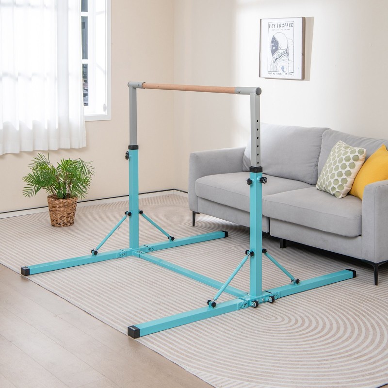 Säädettävä vihreä voimistelutanko lapsille sisäkäyttöön