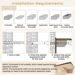Seinään kiinnitettävä ruskea kissatorni raapimistolpilla