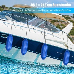 Veneen fenderisetti 4 kpl sininen PVC-suojaus Veneen fenderisetti 4 kpl sininen PVC-suojaus