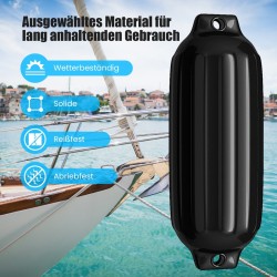 Veneen musta fenderisetti 4 kpl, kestävä PVC-suoja Veneen musta fenderisetti 4 kpl, kestävä PVC-suoja