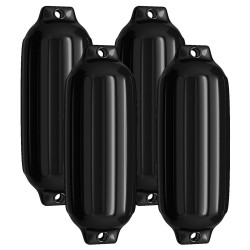 Veneen fenderisetti 4 kpl musta PVC-suojaus
