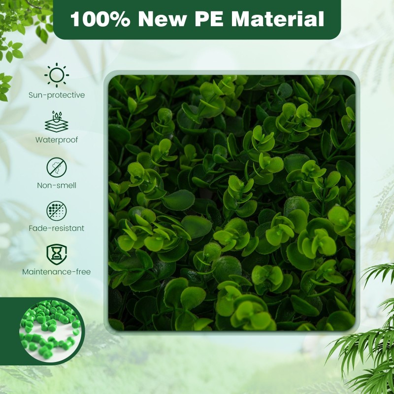 Koristeellinen pajuaidakehys parvekkeelle ja patiolle - vihreä