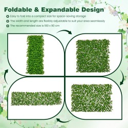 Koristeellinen pajuaidakehys parvekkeelle ja patiolle - vihreä