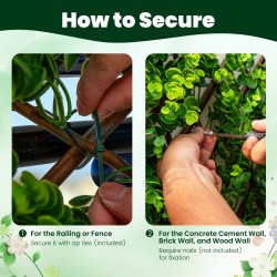 Koristeellinen pajuaidakehys parvekkeelle ja patiolle - vihreä