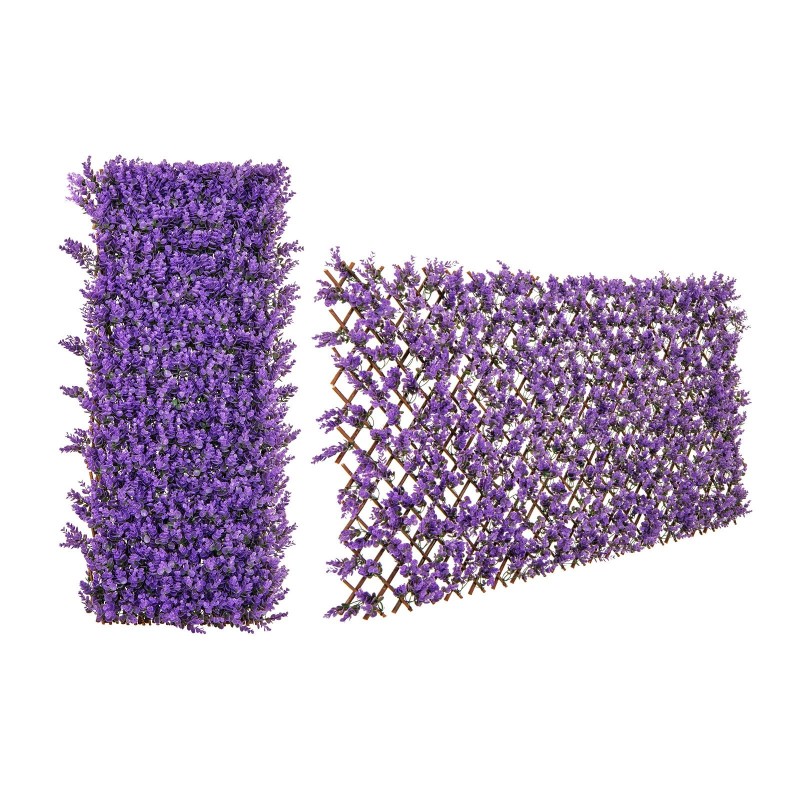 Koristeellinen pajuaidake parvekkeelle ja terassille - lila