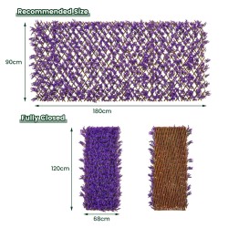 Koristeellinen pajuaidake parvekkeelle ja terassille - lila