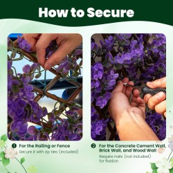 Koristeellinen pajuaidake parvekkeelle ja terassille - lila