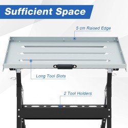 Taitettava hitsauspöytä 76x51 cm, musta, 180 kg kantavuus