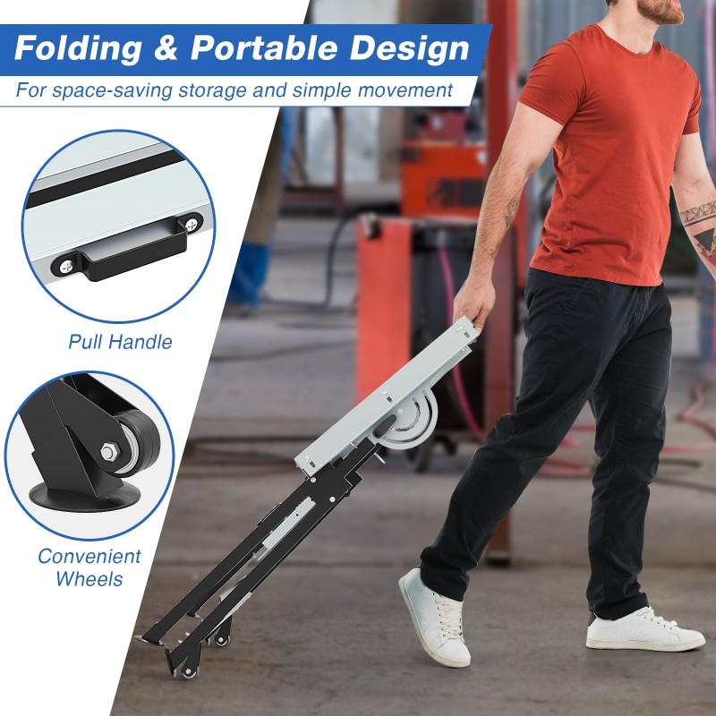 Taitettava hitsauspöytä 76x51 cm, musta, 180 kg kantavuus