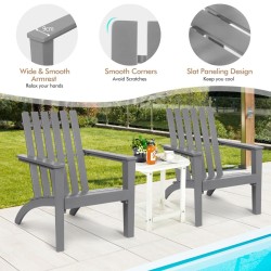 Harmaa adirondack-tuoli akasiapuusta, 160 kg kantavuus Harmaa adirondack-tuoli akasiapuusta, 160 kg kantavuus