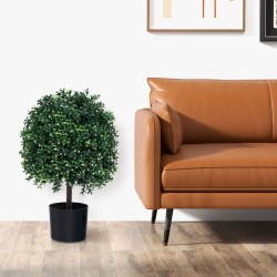 Keinotekoinen puksipuu puutarhapallo UV-suojattu vihreä 2 kpl