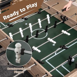 Luonnollinen jalkapallopöytä 137 cm, 26 pelaajaa, 2 palloa