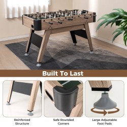 Luonnollinen jalkapallopöytä 137 cm, 26 pelaajaa, 2 palloa