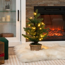 Valmiiksi valaistu minijoulukuusi 96 oksankärjellä ja LED-valoilla